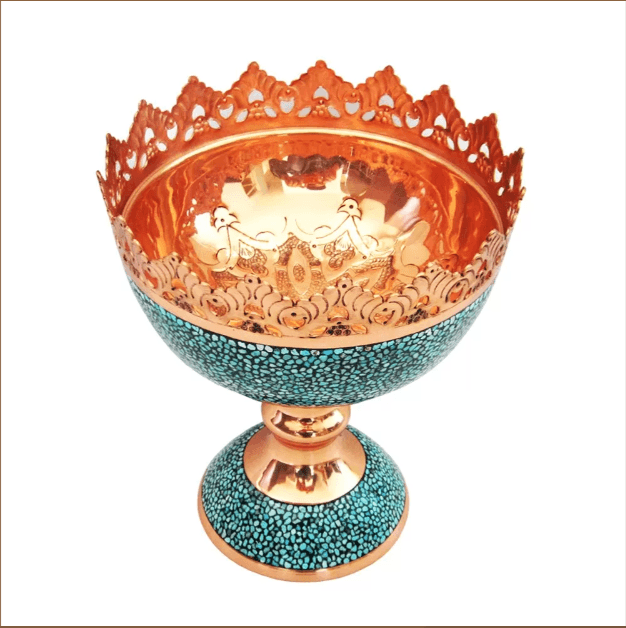 آجیل خوری فیروزه کوبی شبکه بری لوکس (ارتفاع ۲۱ سانتیمتر)