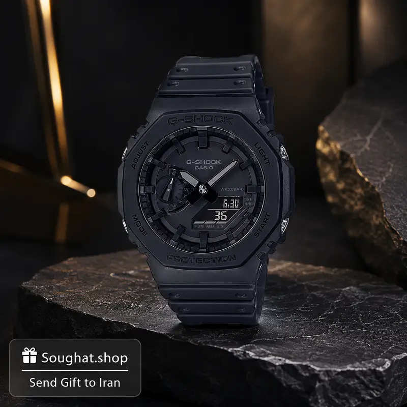 ساعت مچی مردانه کاسیو جیشاک مدل GA-2100-1A1